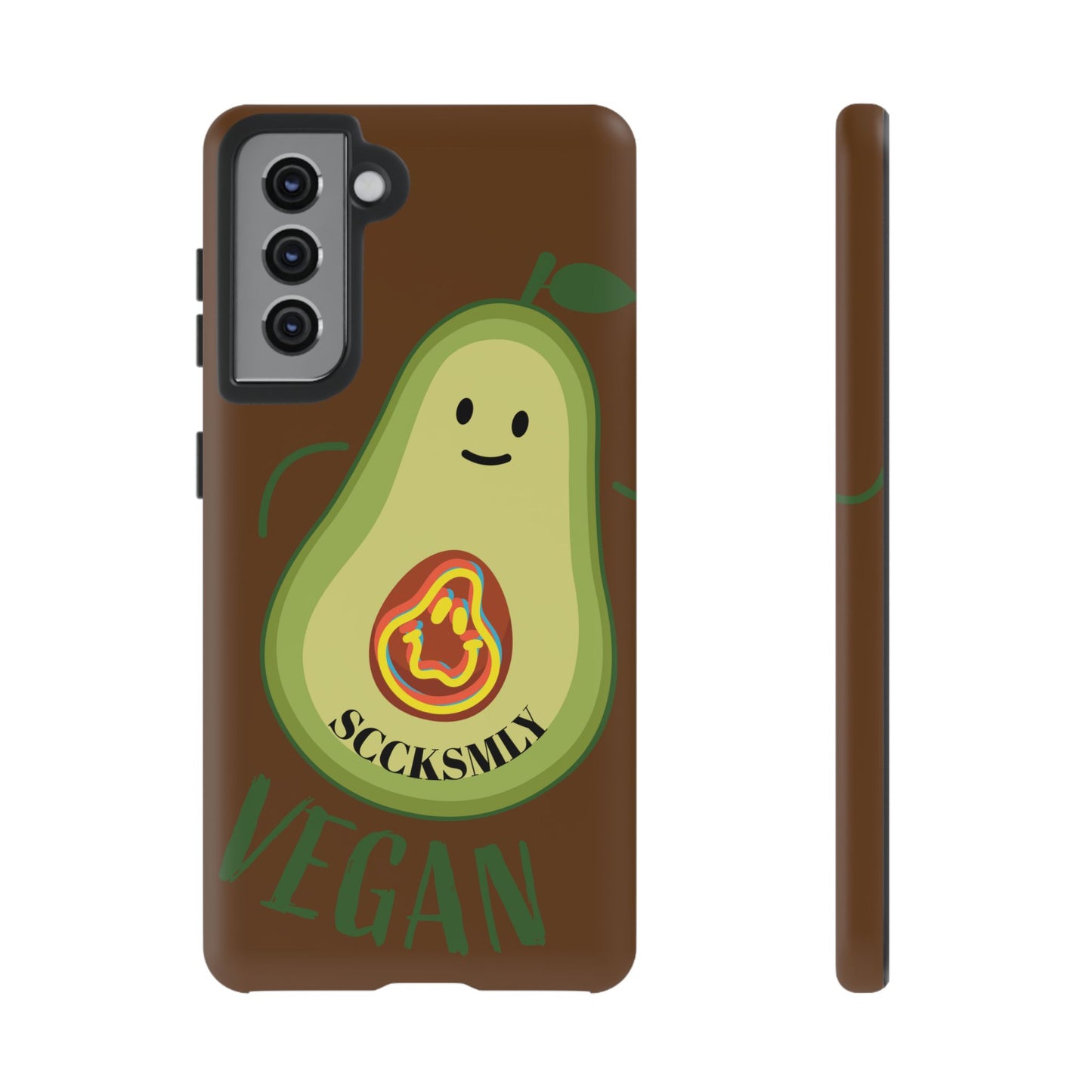 Playful Vegan Avocado Phone Case for Samsung
