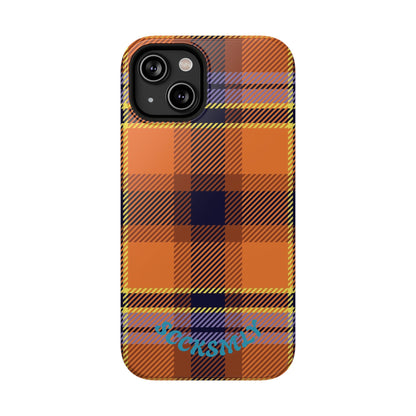 Orange Sickle Plaid  Phone Case for Apple