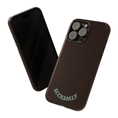 SOLID Espresso Mint Tough Phone Case for Apple