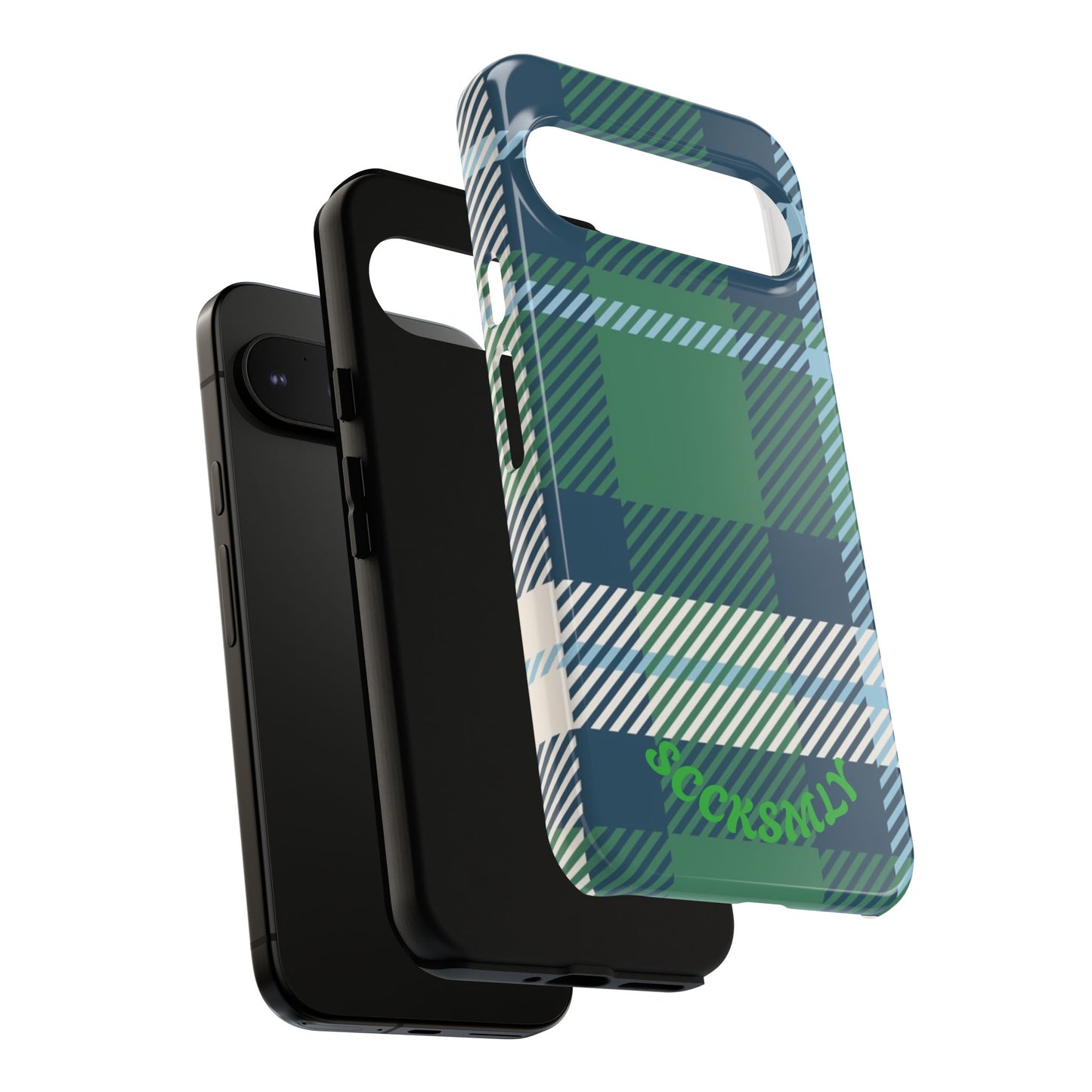 Earth and Sky Plaid Tough Phone Case for Google Pixel