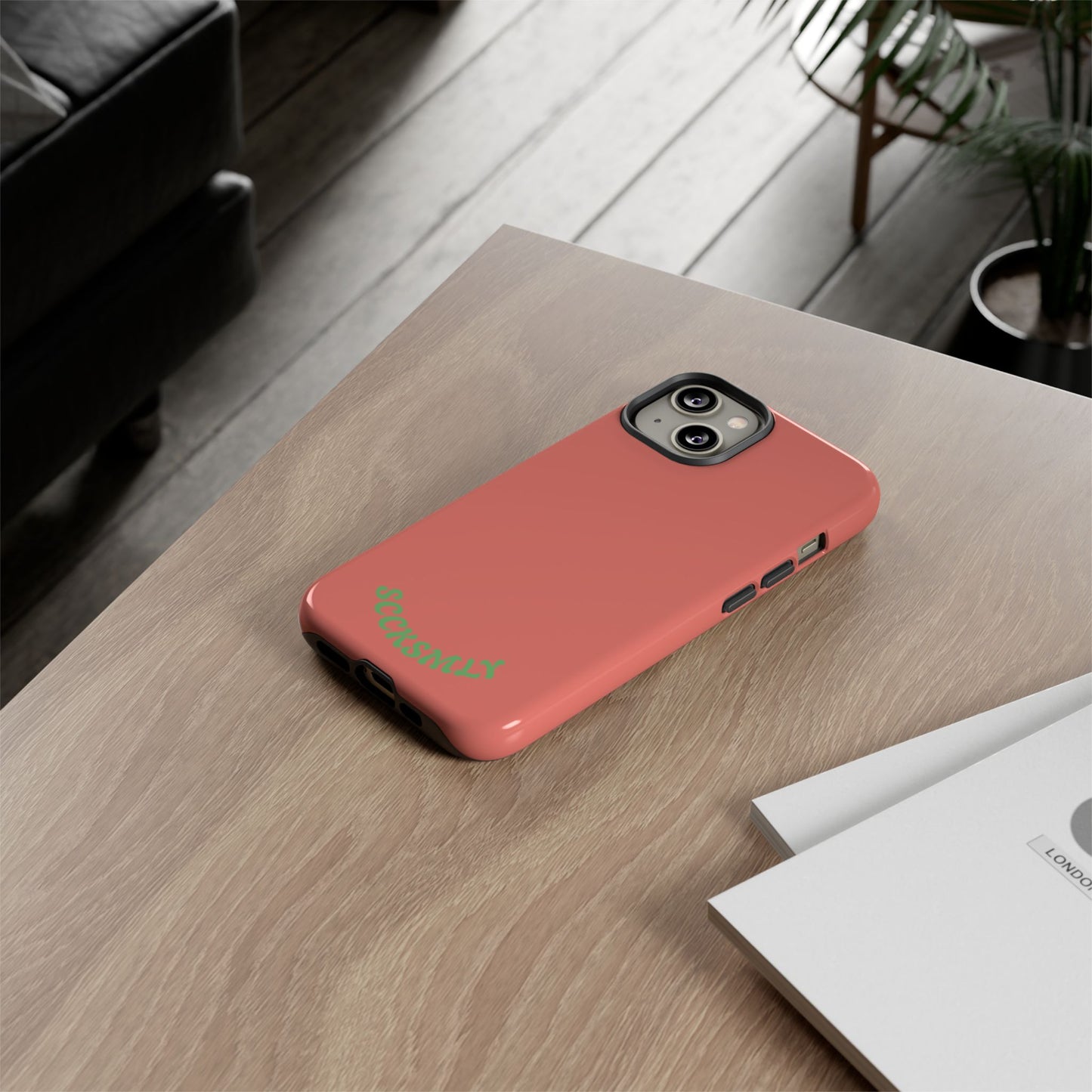 SOLID Guava Melon Wave Tough Phone Case for Apple