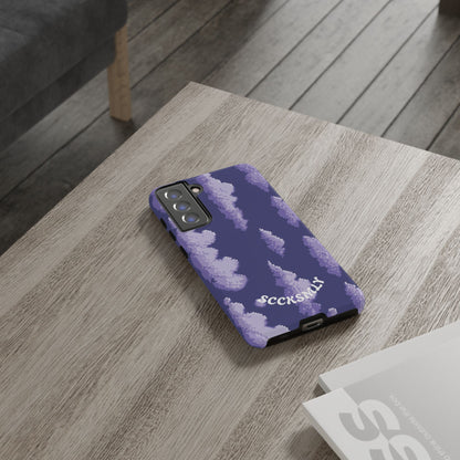 Lilac Pixel Cloud Tough Phone Case for Samsung