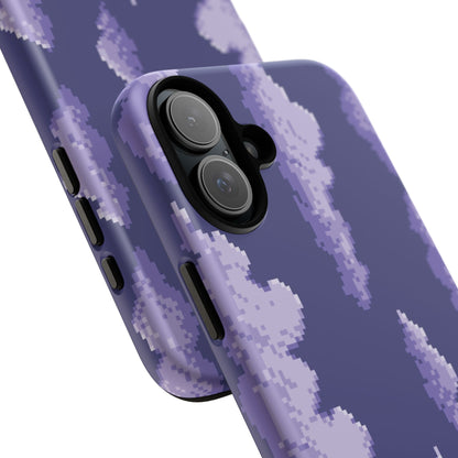 Lilac Pixel Cloud Tough Phone Case for Apple