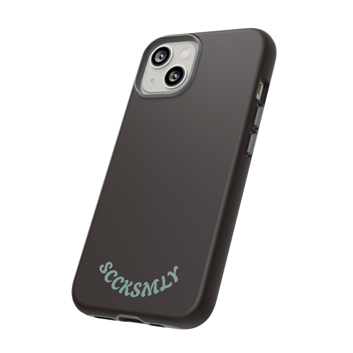 SOLID Espresso Mint Tough Phone Case for Apple