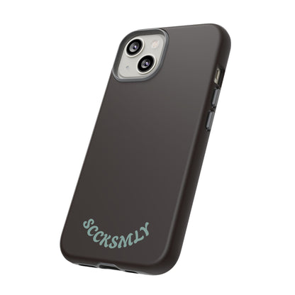 SOLID Espresso Mint Tough Phone Case for Apple