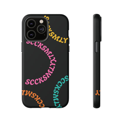 Y2K Wavy Script Tough Case for Apple- Black