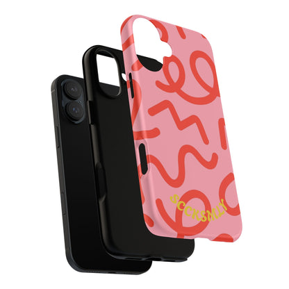 Red Candy Swirls Tough Case for Apple