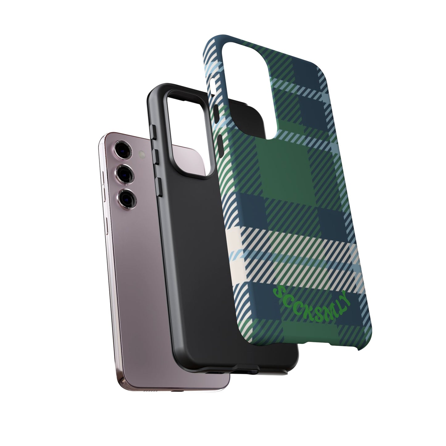 Earth and Sky Plaid Tough Phone Case for Samsung