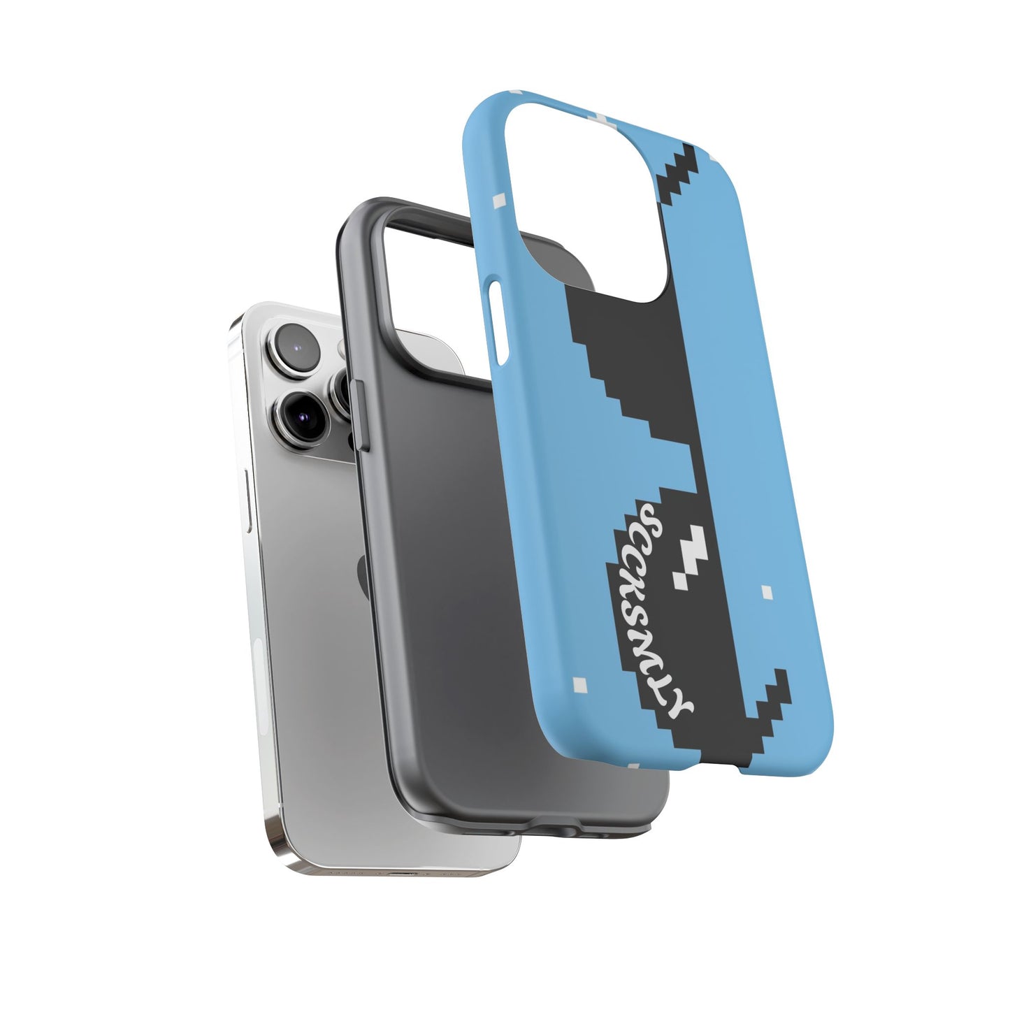 Pixel Glass Tough Phone Case for Apple