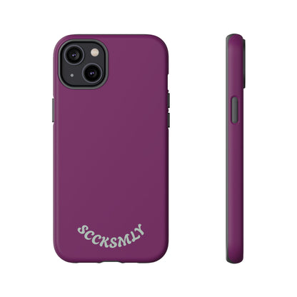 SOLID Amethyst Matte Tough Phone Case for Apple