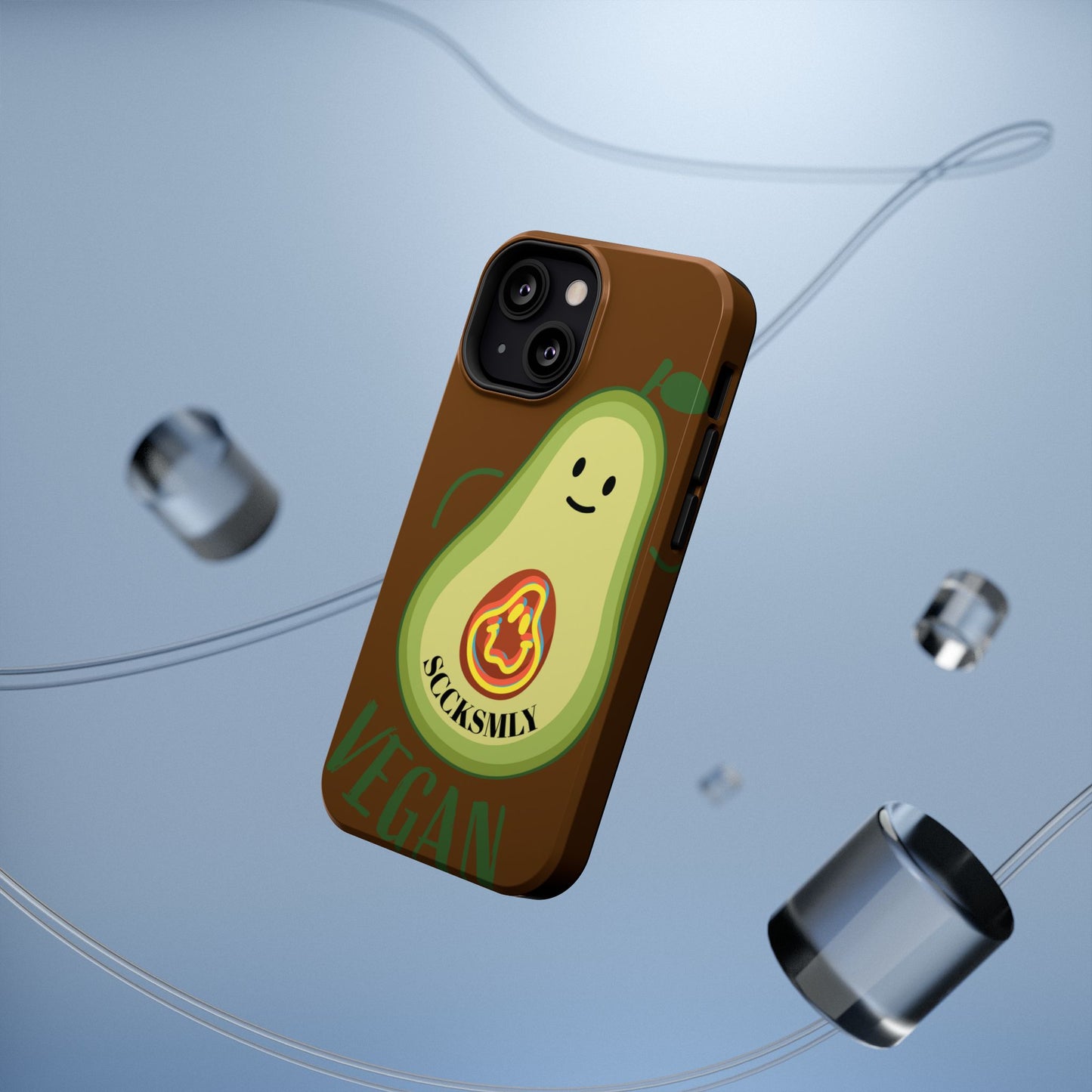 "IOS or Apple" Playful Vegan Avocado Phone Case - Tough, Durable Protection with a Fun Design