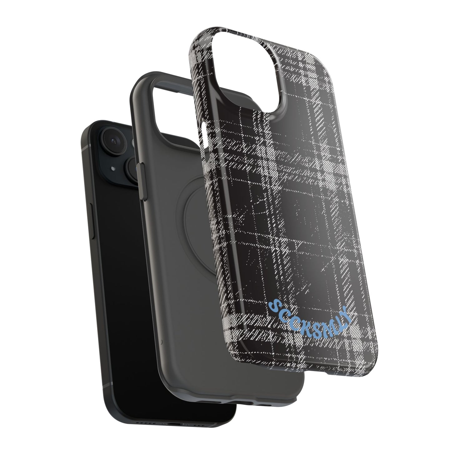 Smoky Grungy Plaid Phone Case for Apple