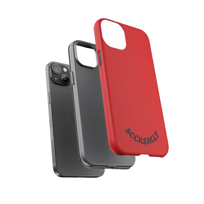 SOLID Screaming Red Tough Case for Apple