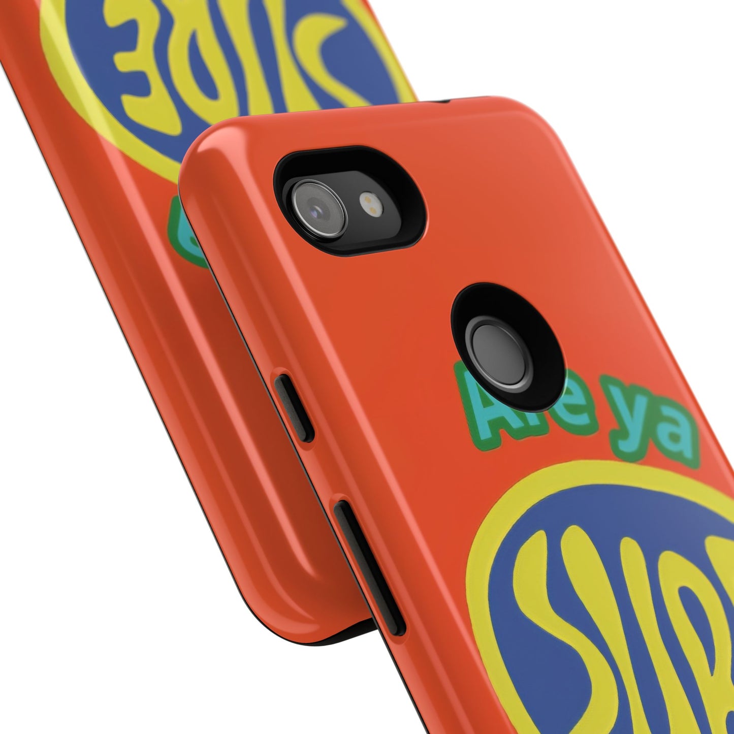 Orange "ARE YA SURE" Tough Phone Case for Google Pixel