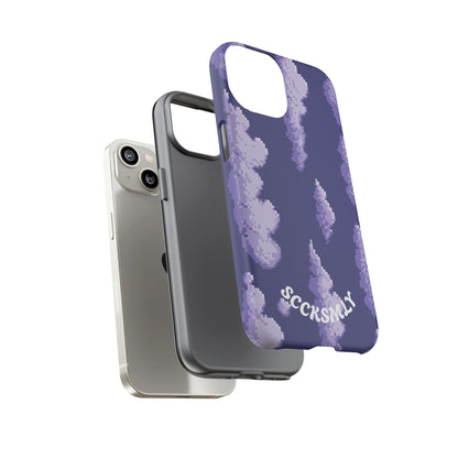 Lilac Pixel Cloud Tough Phone Case for Apple