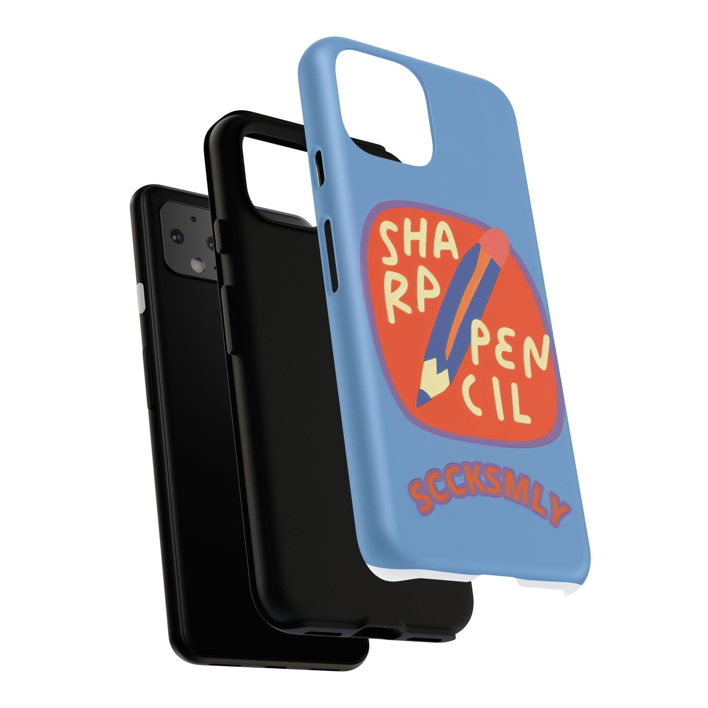 Blue "SHARPEN PENCIL" Tough Phone Case for Google Pixel