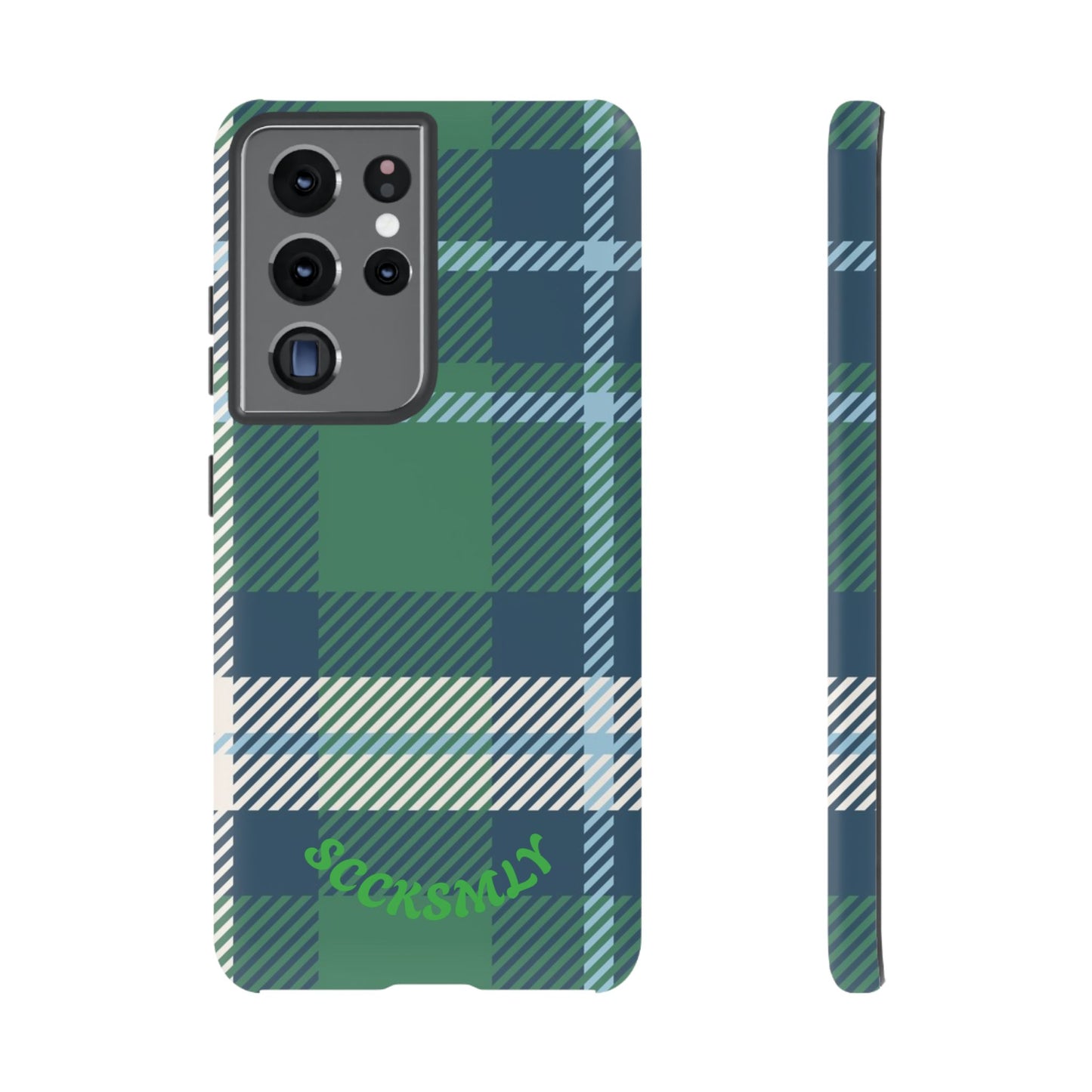 Earth and Sky Plaid Tough Phone Case for Samsung