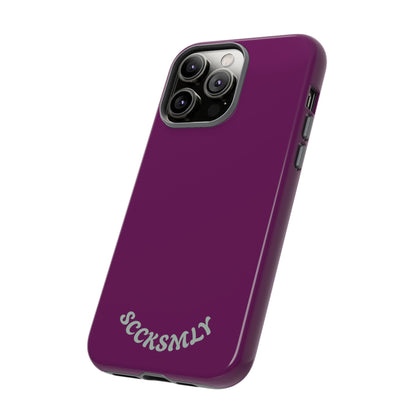 SOLID Amethyst Matte Tough Phone Case for Apple