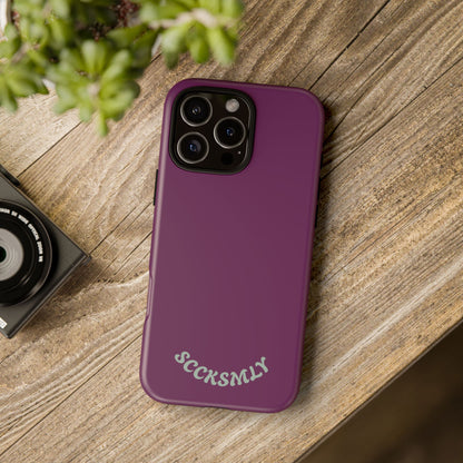 SOLID Amethyst Matte Tough Phone Case for Apple