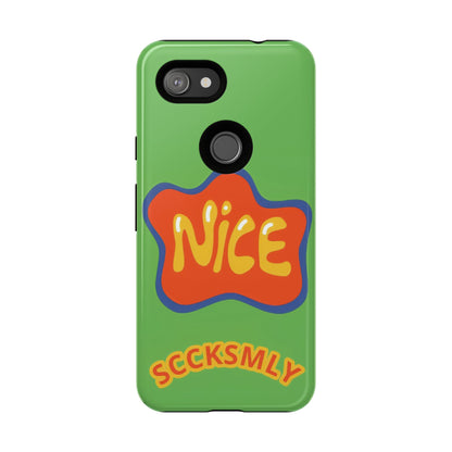 Green "NICE" Tough Phone Case for Google Pixel