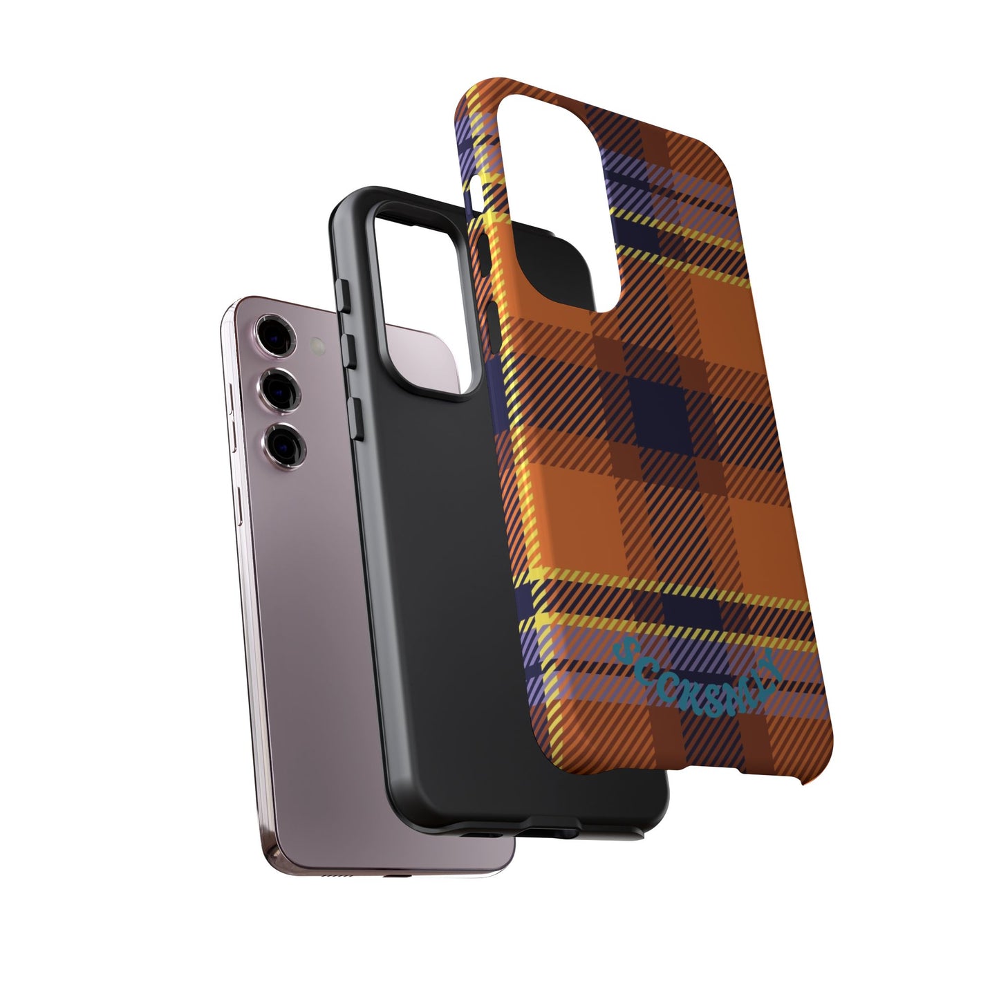Orange Sickle Plaid Phone Case for Samsung