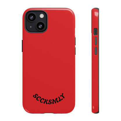 SOLID Screaming Red Tough Case for Apple