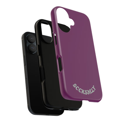 SOLID Amethyst Matte Tough Phone Case for Apple