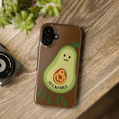 Playful Vegan Avocado Tough Phone Case Apple