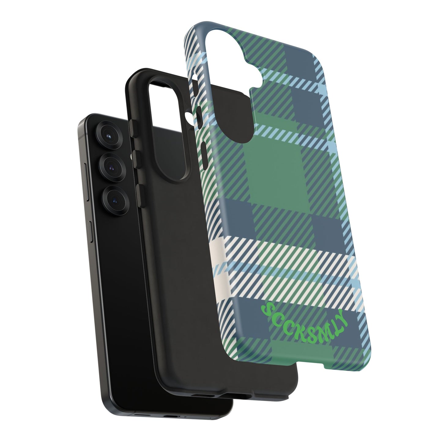 Earth and Sky Plaid Tough Phone Case for Samsung