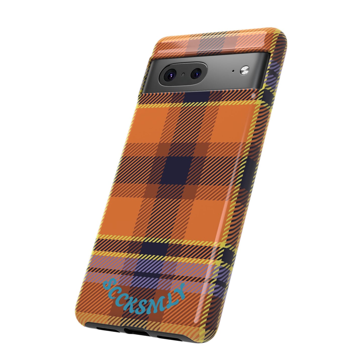 Orange Sickle Plaid Phone Case for Google Pixel