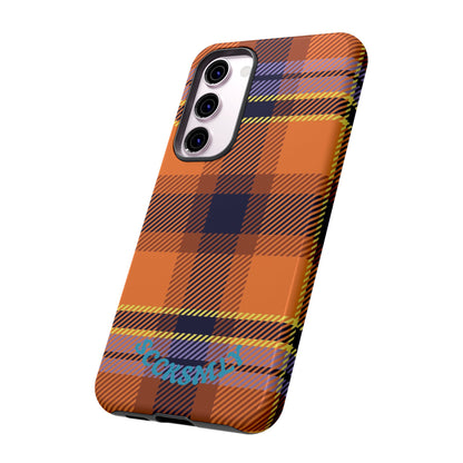 Orange Sickle Plaid Phone Case for Samsung