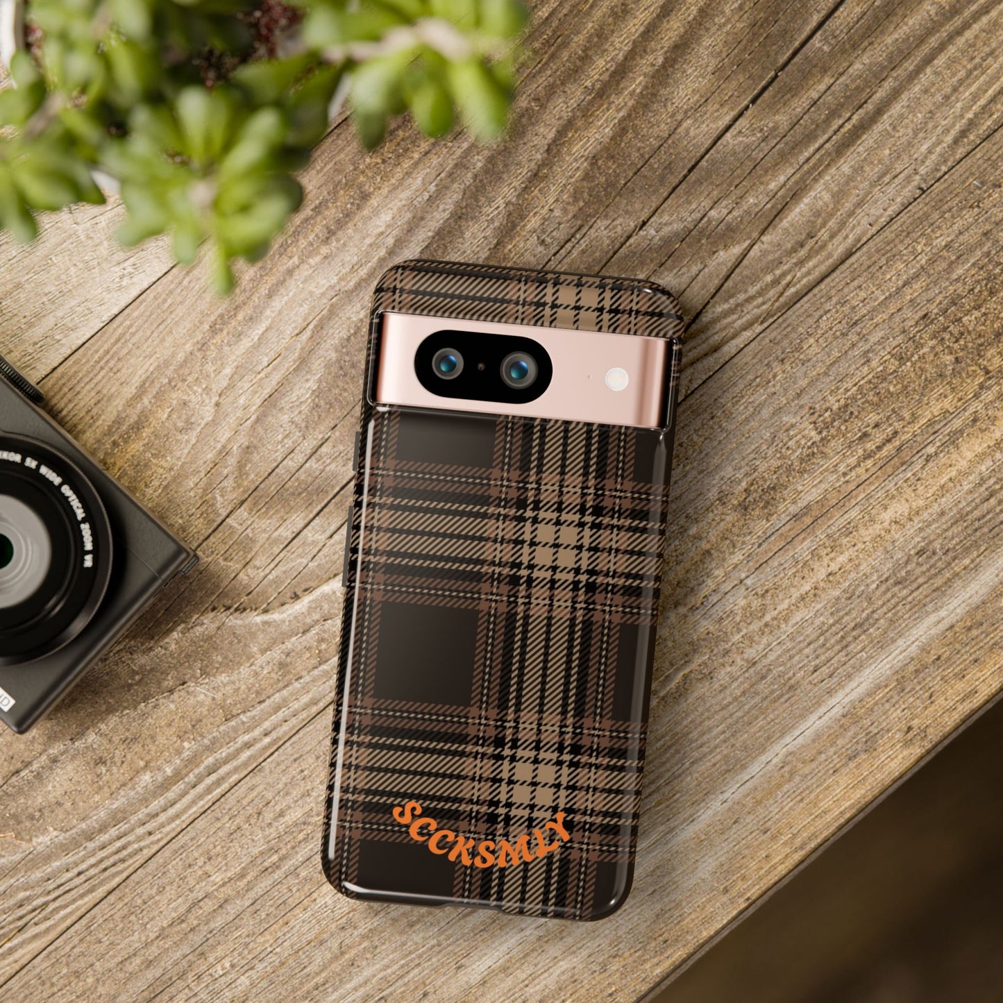 Brown Bread Plaid Tough Phone Case for Google Pixel
