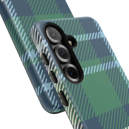 Earth and Sky Plaid Tough Phone Case for Samsung