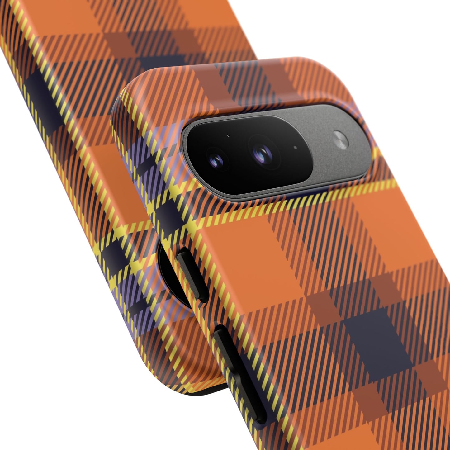 Orange Sickle Plaid Phone Case for Google Pixel