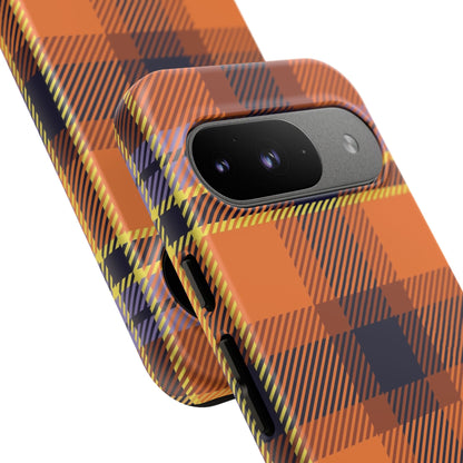 Orange Sickle Plaid Phone Case for Google Pixel
