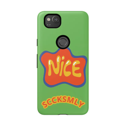 Green "NICE" Tough Phone Case for Google Pixel