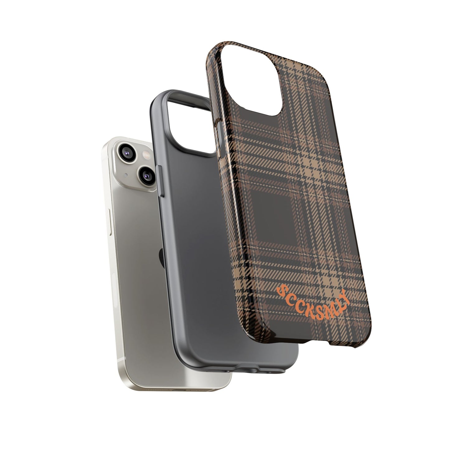 Brown Bread Plaid Tough Phone Case for Apple