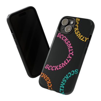 Y2K Wavy Script Tough Case for Apple- Black