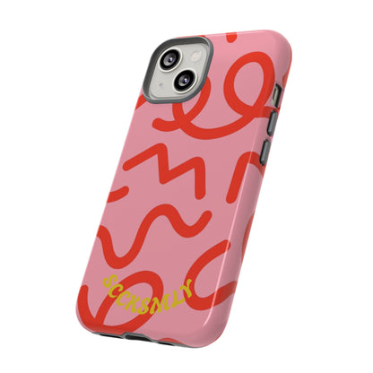 Red Candy Swirls Tough Case for Apple