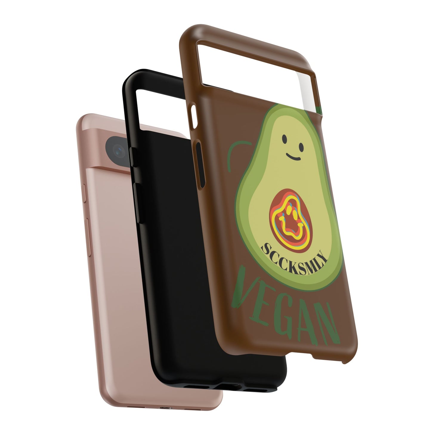 Playful Vegan Avocado Phone Case for Google Pixel