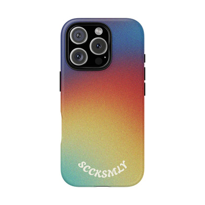 Faded Sunset Aura Tough Phone Case for Apple