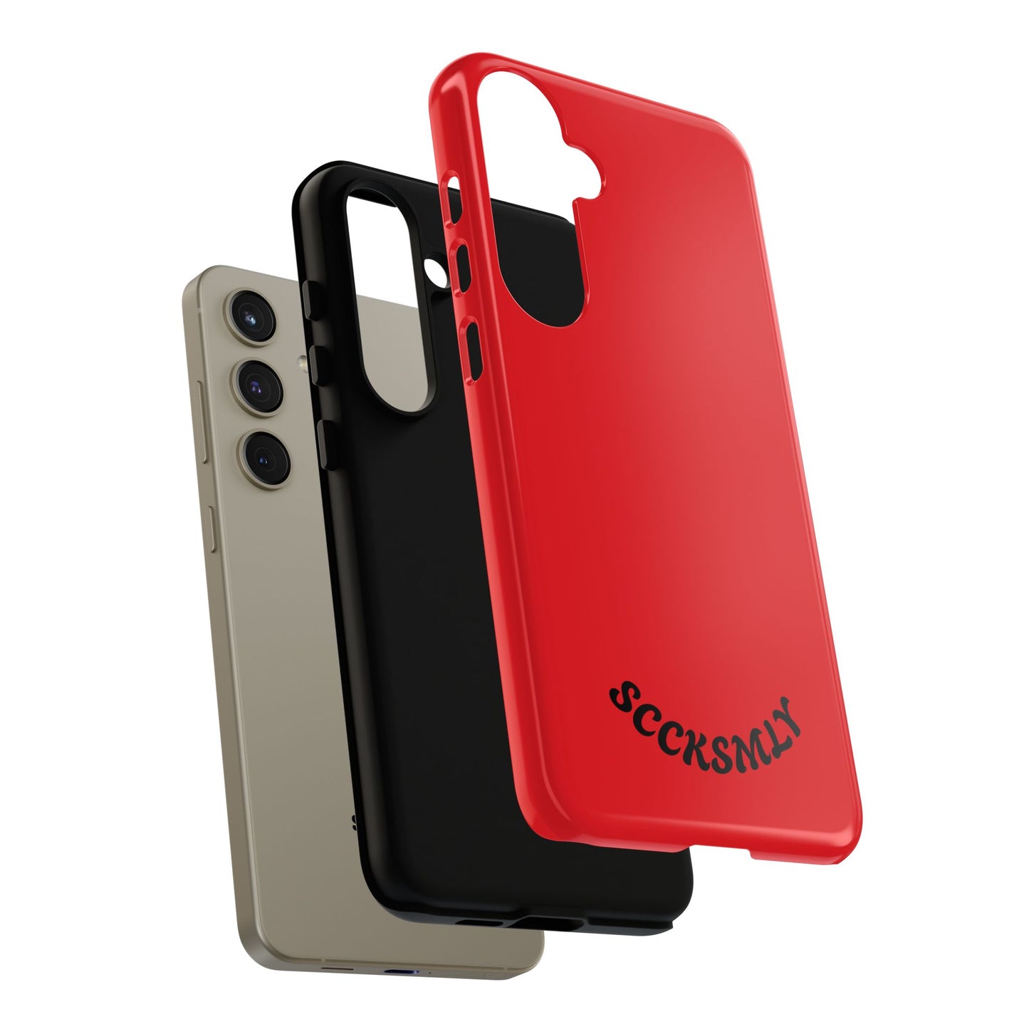 SOLID Screaming Red Tough Case for Samsung