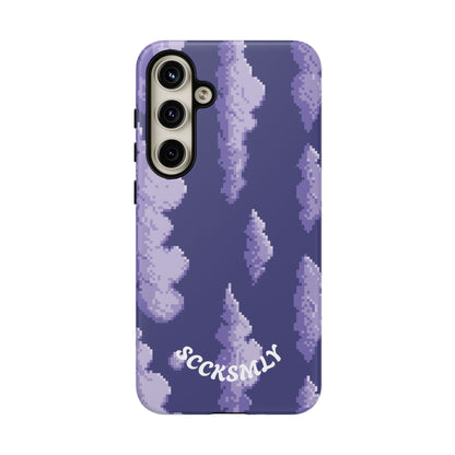 Lilac Pixel Cloud Tough Phone Case for Samsung
