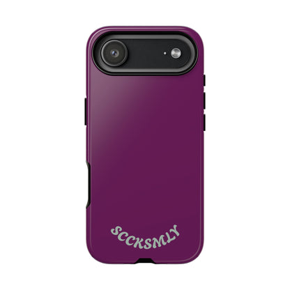 SOLID Amethyst Matte Tough Phone Case for Apple