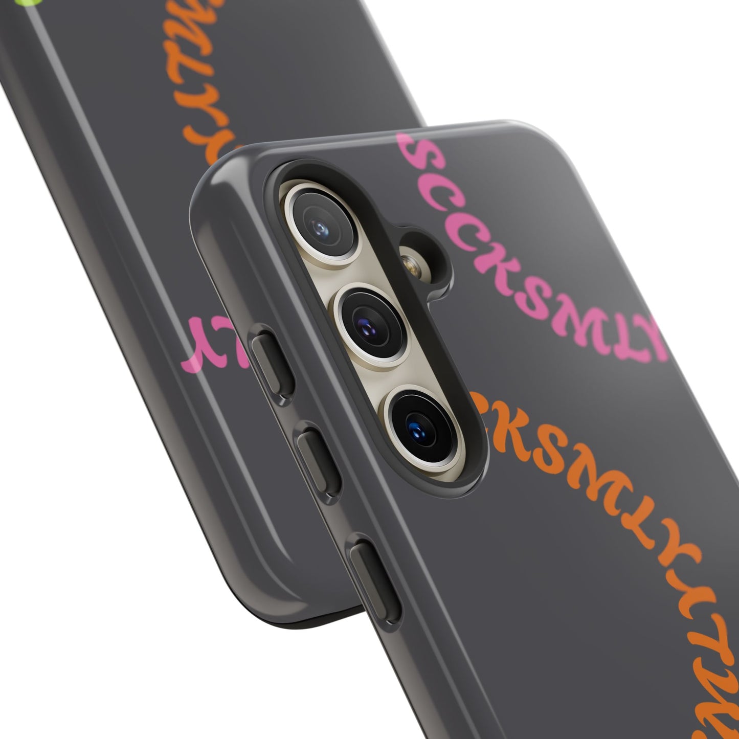 Y2K Wavy Script Tough Case for Samsung- Gray