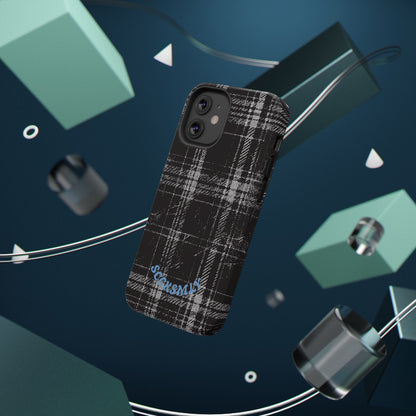 Smoky Grungy Plaid Phone Case for Apple