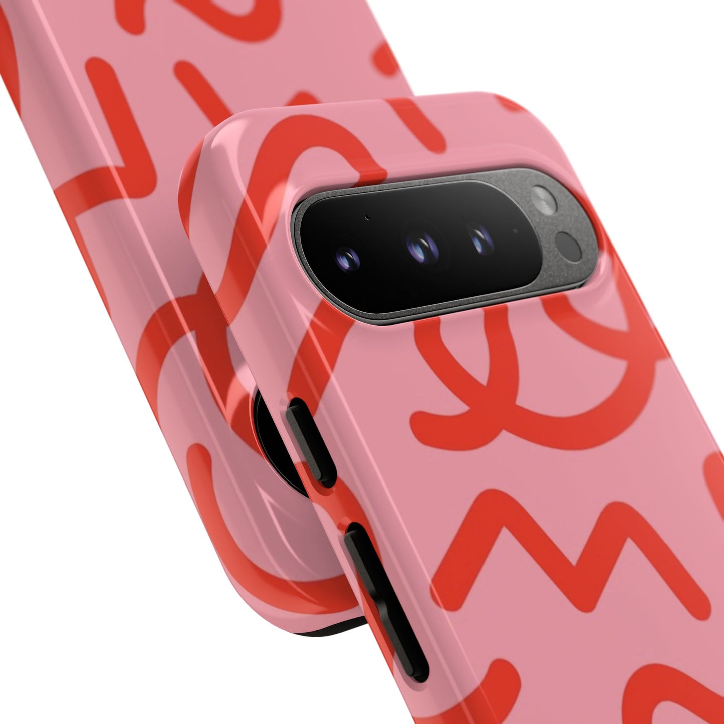 Red Candy Swirls Tough Phone Case for Google