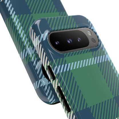 Earth and Sky Plaid Tough Phone Case for Google Pixel