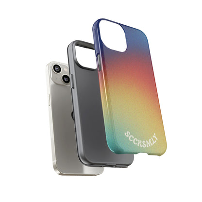 Faded Sunset Aura Tough Phone Case for Apple