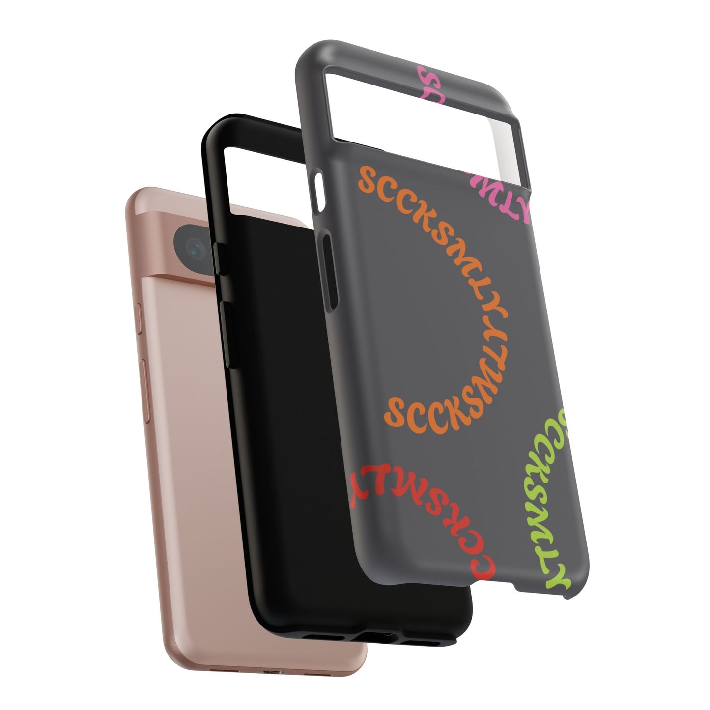 Y2K Wavy Script Tough Case for Google Pixel- Gray
